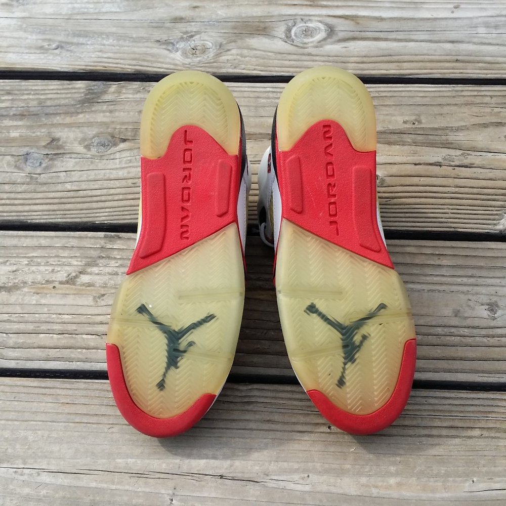 Women Size 8 / Size 6.5 Youth 2006 Nike Air Jordan 5 Fire Red Basketball Sneaker - Picture 8 of 8